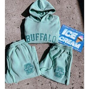 Leveled Up Buffalo X Pastel Hoodie and Jogger varsity Set
